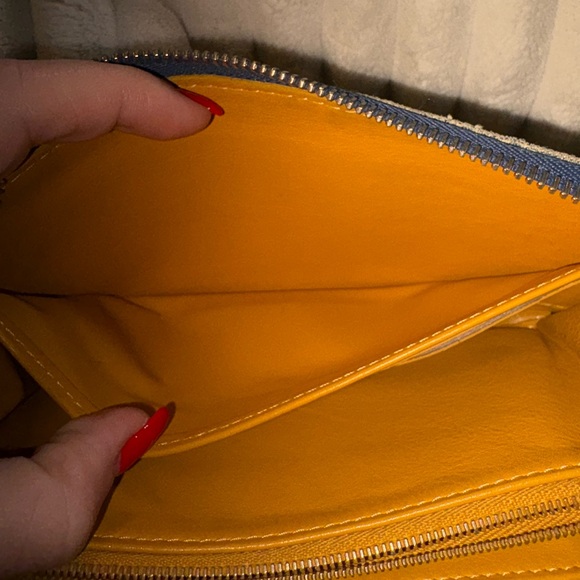 Vintage Louis Vuitton Monogram Zippy Long Wallet in Blue Denim - Picture 4 of 10